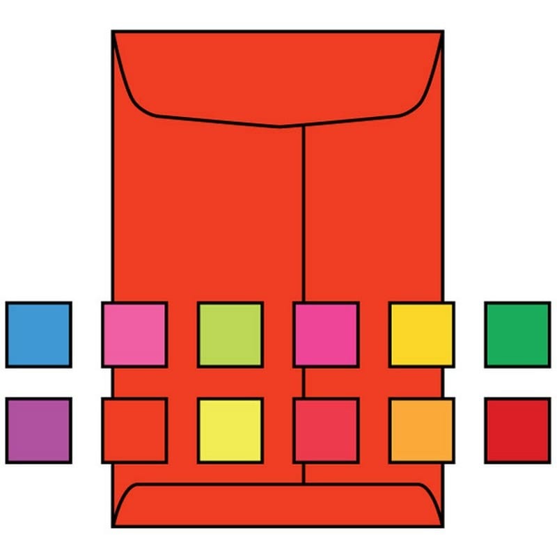 Open End Catalog Envelopes, 9" x 12", 28#, Recycled, Brightly Colored Orange, Acid Free, Center Seam (Box of 500) - Image 2