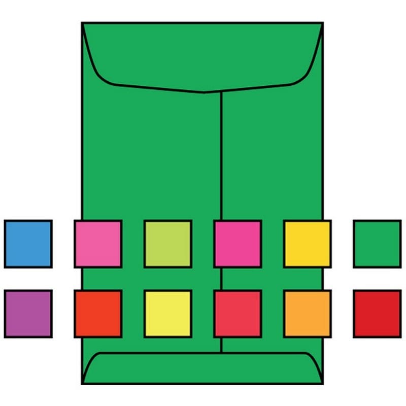 Open End Catalog Envelopes, 9" x 12", 28#, Recycled, Brightly Colored Green, Acid Free, Center Seam (Box of 500) - Image 2