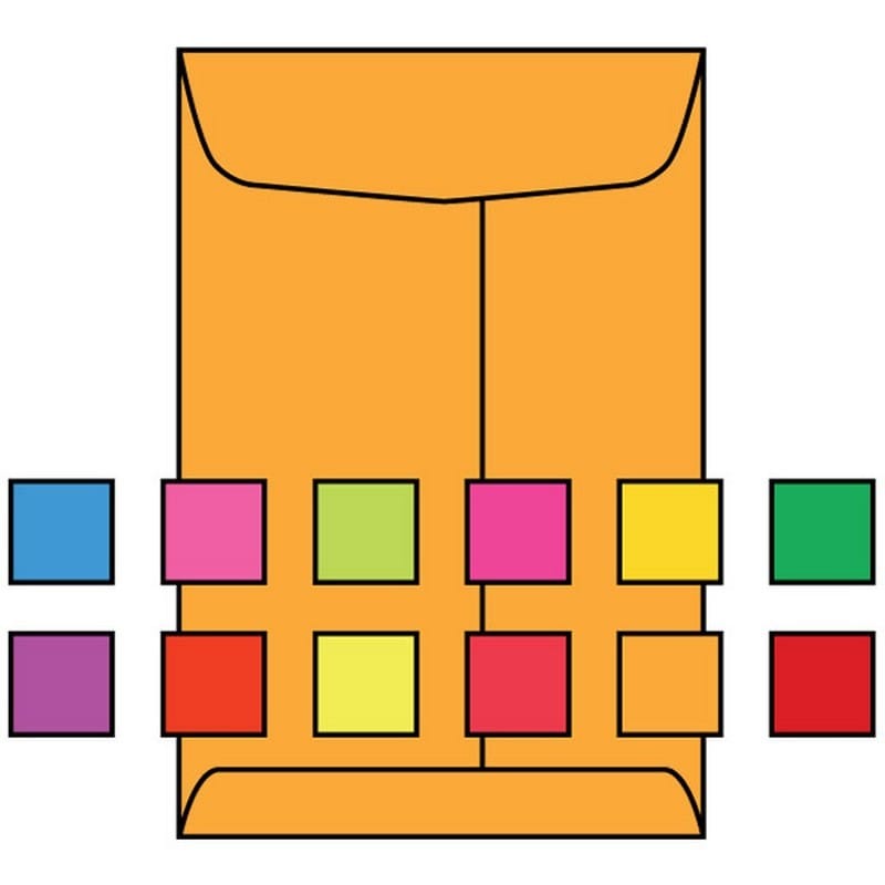 Open End Catalog Envelopes, 9" x 12", 28#, Brightly Colored Tangerine, Acid Free, Center Seam (Box of 500) - Image 2
