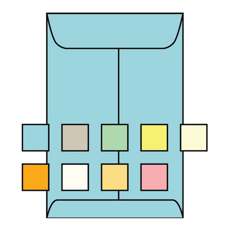 Open End Catalog Envelopes, 9" x 12", 28#, Recycled, Blue Pastel, Acid Free, Center Seam (Box of 500) - Image 2