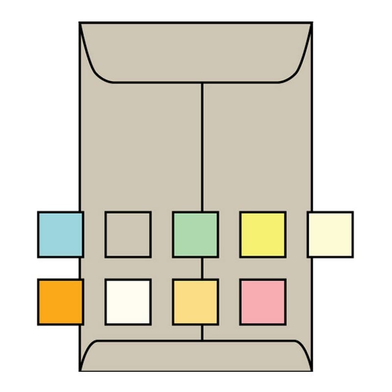 Open End Catalog Envelopes, 9" x 12", 28#, Recycled, Gray Pastel, Acid Free, Center Seam (Box of 500) - Image 2