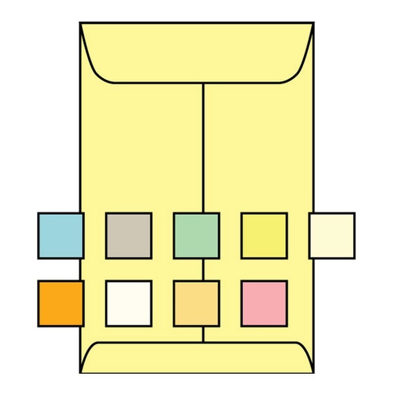 Open End Catalog Envelopes, 10" x 13", 28#, Recycled, Canary Pastel, Acid Free, Center Seam (Box of 500) - Image 2