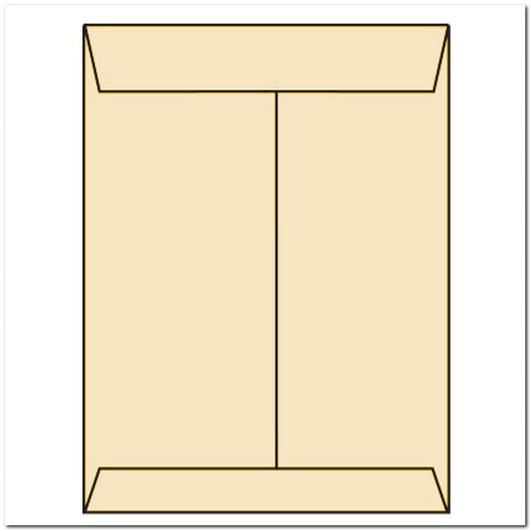 Open End Catalog Envelopes, 10" x 13", 28#, Recycled, Ivory Pastel, Acid Free, Center Seam (Box of 500)
