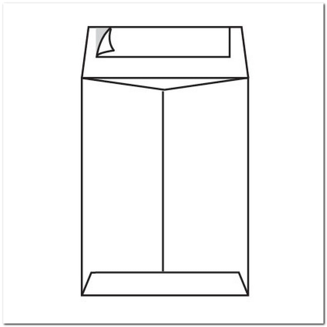 Open End Catalog Envelopes, 6" x 9", 28#, White (92% Brightness), Center Seam, Pressure Sensitive Seal (Box of 500)