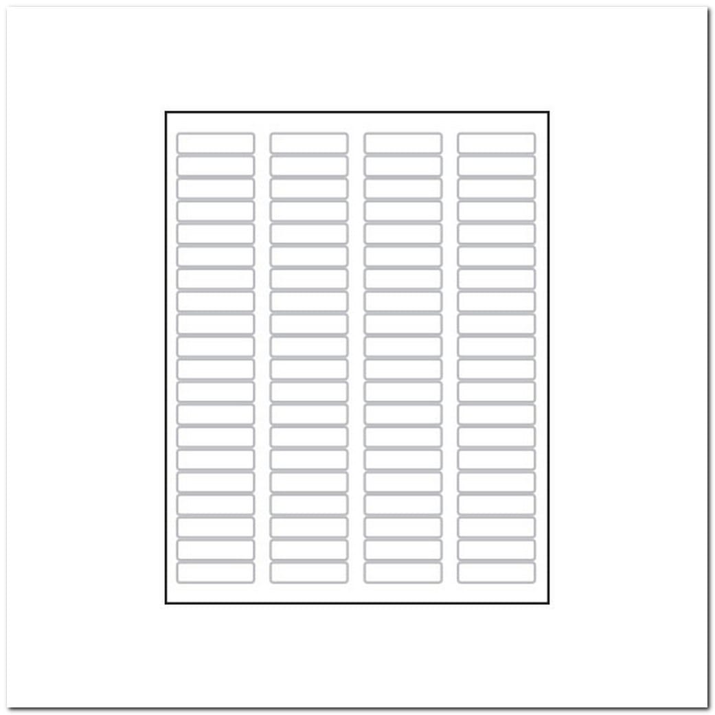 Laser Label Sheet, 1-3/4" x 1/2", Bright White, Laser Finish, Flat Sheet and Pre-Die Cut Labels (Box of 100)