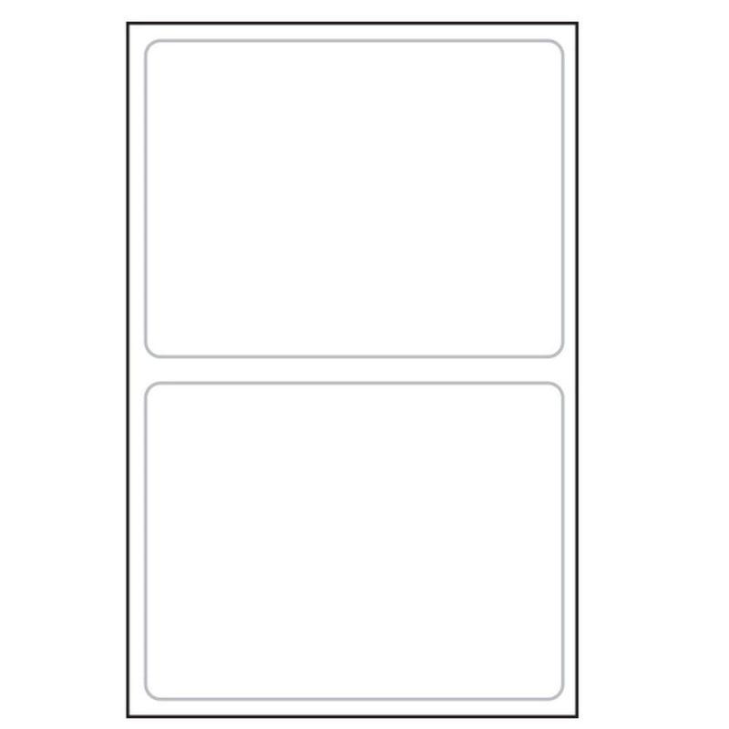 Large Laser Label Sheet, 7-3/4" x 10-7/32", Bright White, Laser Finish, Flat Sheet, Pre-Cut Die Labels (Box of 500)