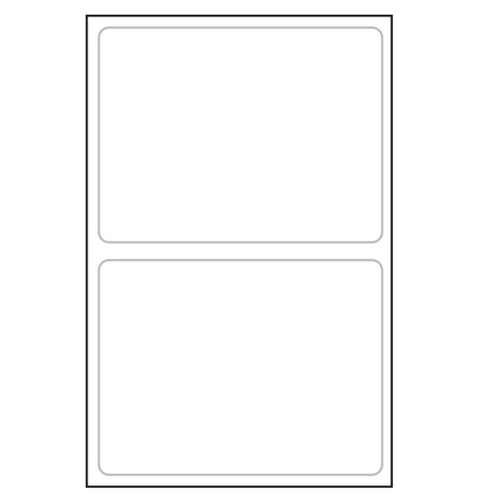 Large Laser Label Sheet, 7-3/4" x 10-7/32", Bright White, Laser Finish, Flat Sheet, Pre-Cut Die Labels (Box of 500)