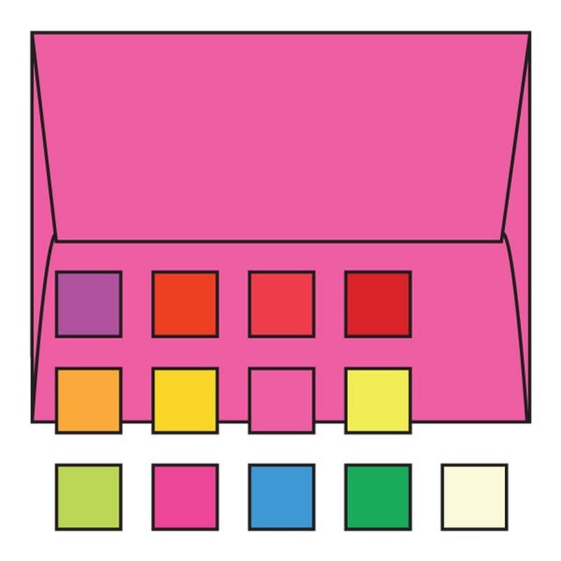 #A-2 Announcement Envelopes, 4-3/8" x 5-3/4", 24#, Brightly Colored Pink, Square Flaps Down (Box of 500) - Image 2