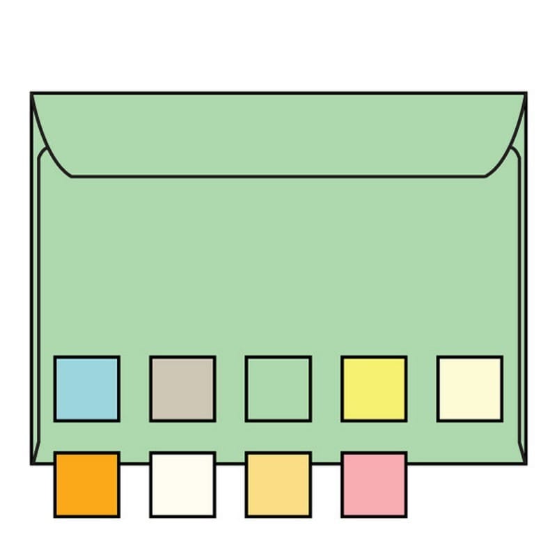 Open Side Booklet Envelopes, 6" x 9", 24#, Recycled, Green Pastel, Acid Free, Side Seams (Box of 500) - Image 2