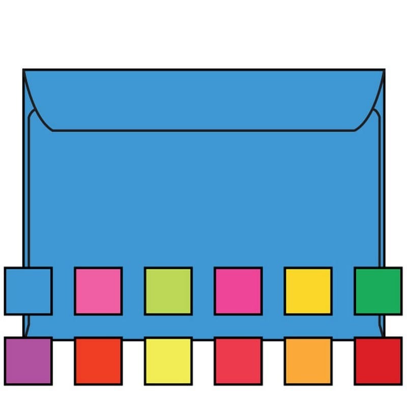 Open Side Booklet Envelopes, 6" x 9", 24#, Recycled, Brightly Colored Blue, Acid Free, Side Seams (Box of 500) - Image 2