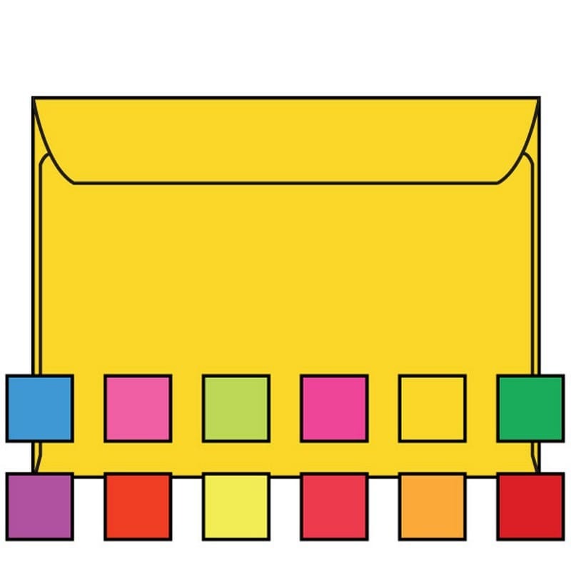 Open Side Booklet Envelopes, 9" x 12", 28#, Recycled, Brightly, Acid Free, Side Seams (Box of 500)