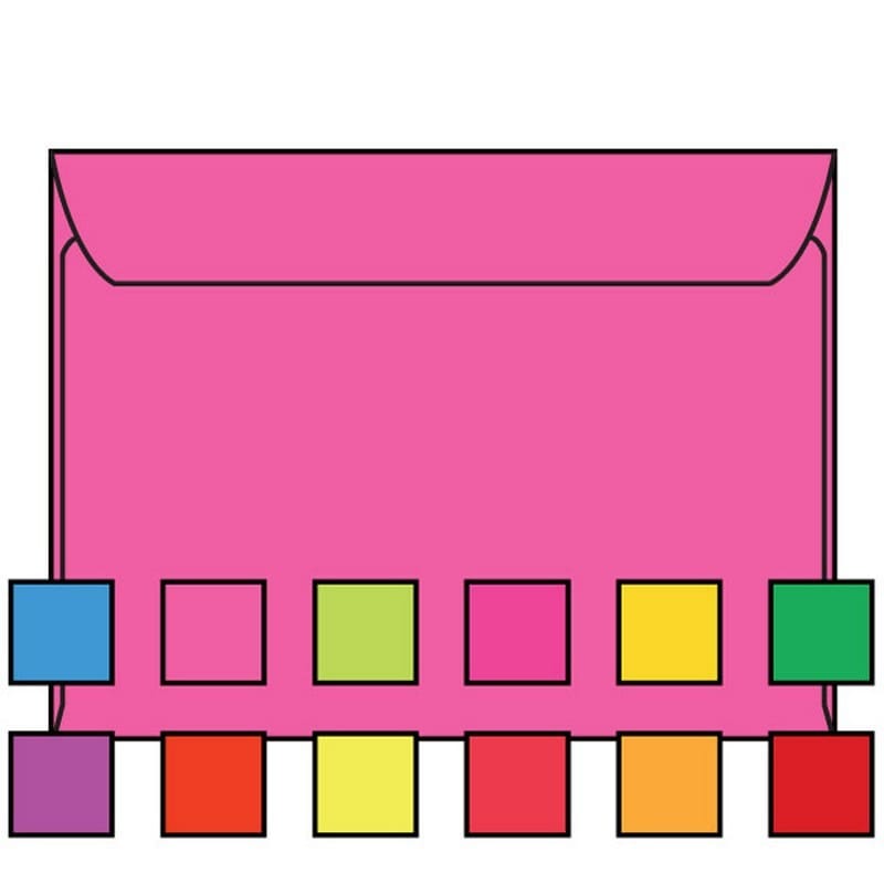 Open Side Booklet Envelopes, 9" x 12", 28#, Brightly Colored Pink, Acid Free, Side Seams (Box of 500) - Image 2