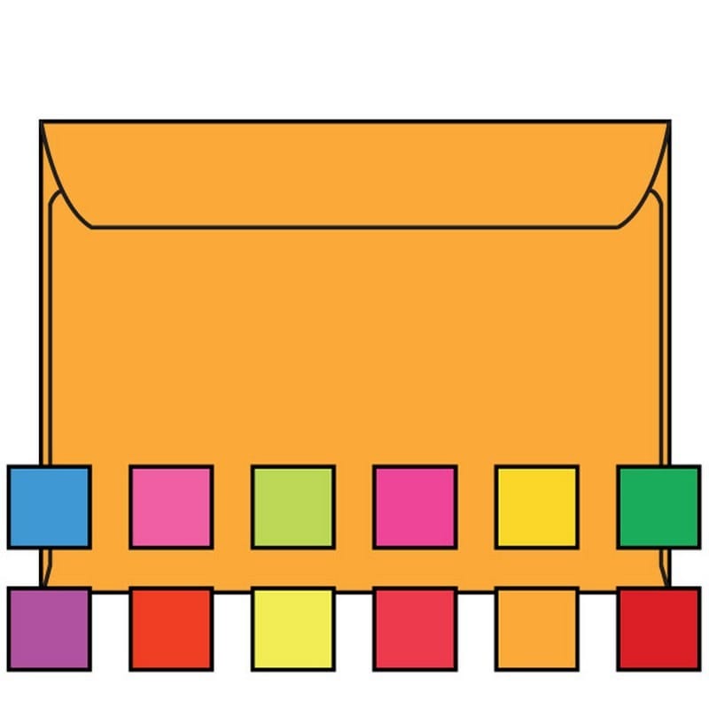 Open Side Booklet Envelopes, 9" x 12", 28#, Brightly Colored Tangerine, Acid Free, Side Seams (Box of 500) - Image 2