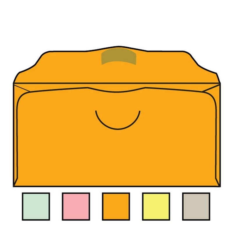 Church Offering Envelopes, 3-1/8" x 6-1/4", 20# Goldenrod Pastel, Spot Seal & Half Circle Die Cut (Box of 1000) - Image 2