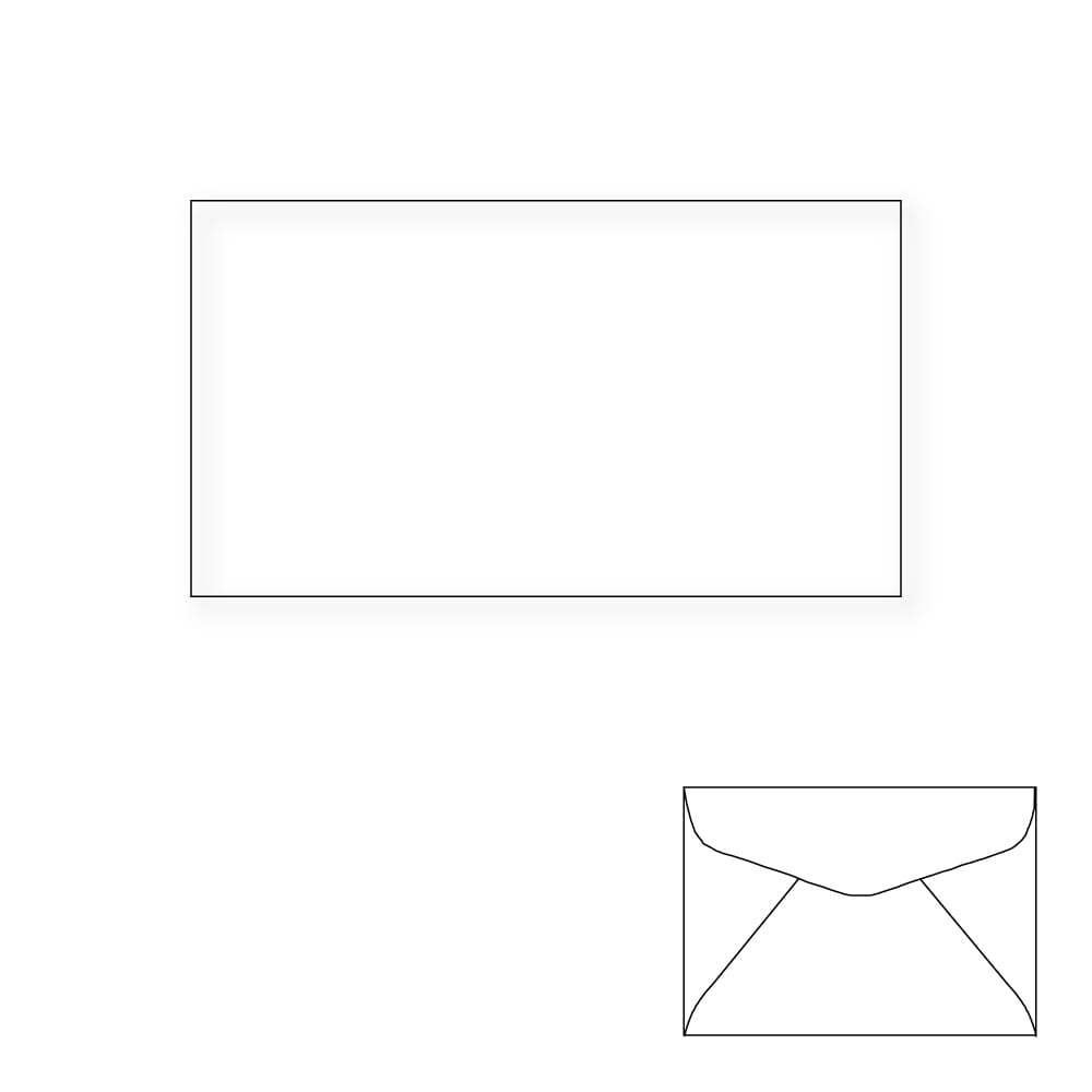 #6-1/4 Regular Envelopes, 3-1/2" x 6", 24#, White, Diagonal Seam, No Window (Carton of 5,000)