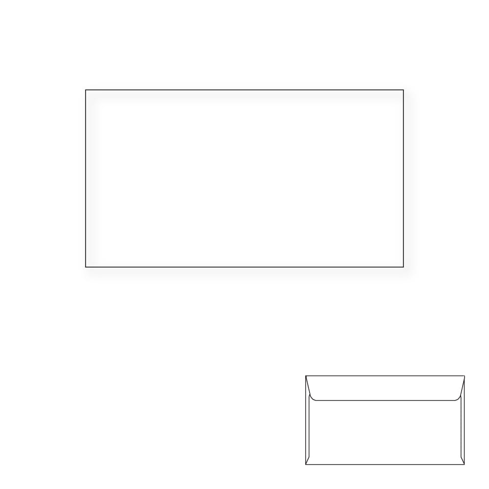 #6-1/4 Regular Envelopes, 3-5/8" x 6-1/2", 24#, White, Side Seam, No Window (Carton of 5000)