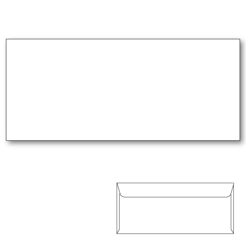 #10 Commercial Envelope, Side Seam, White Wove, 4-1/8" x 9-1/2". 2500 per Carton