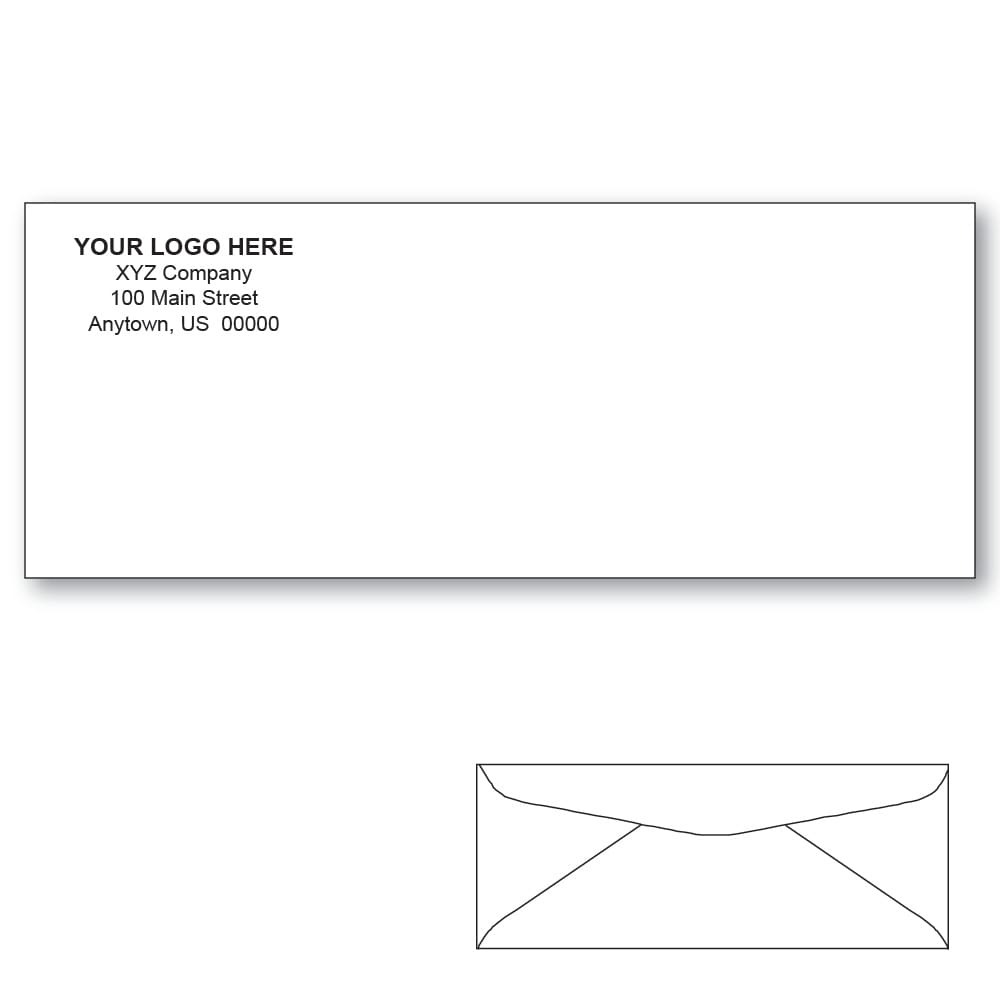 Custom Printed #12 Regular Envelopes, 4-3/4" x 11" White Wove, 24 lb, Standard Flap (Box of 500) - Image 2