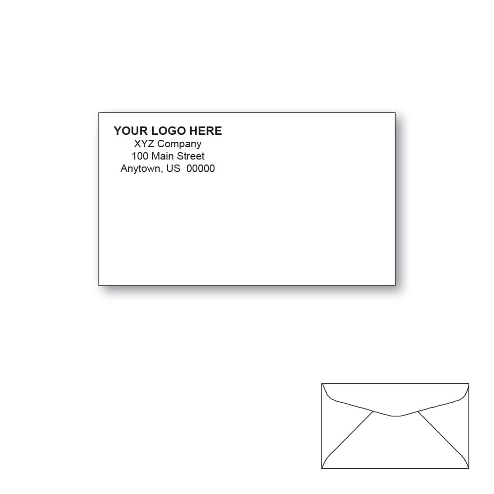 Custom Printed #6-1/4 Regular Envelopes, 3-1/2" x 6" White Wove, 24 lb, Standard Flap (Box of 500) - Image 2