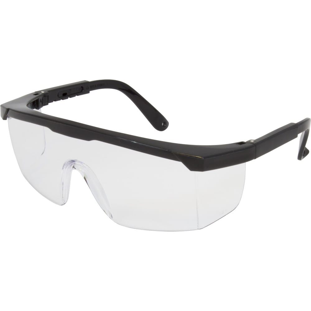 Safety Glasses, Black Frame, Clear Lens (144 Pairs per Box)
