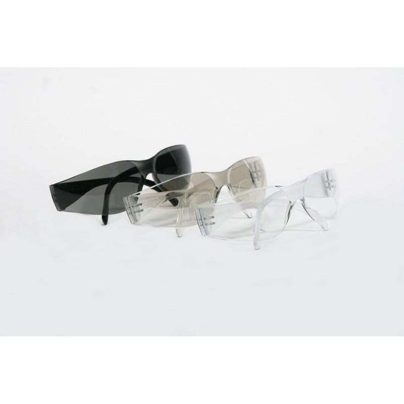 Black Frame w/Clear Wrap Around Lens w/Adjustable Temple (144 Pairs per Box) - Image 2
