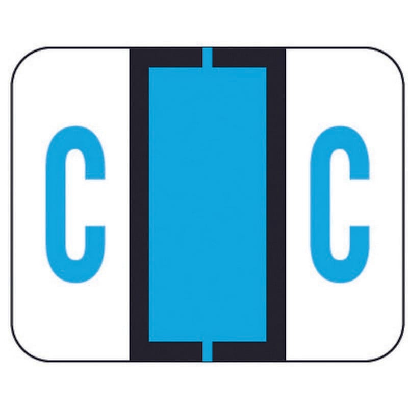 File Doctor FDAV Compatible Alpha Labels "C", Vinyl Stock, 1-1/4" X 1". Rolls of 500