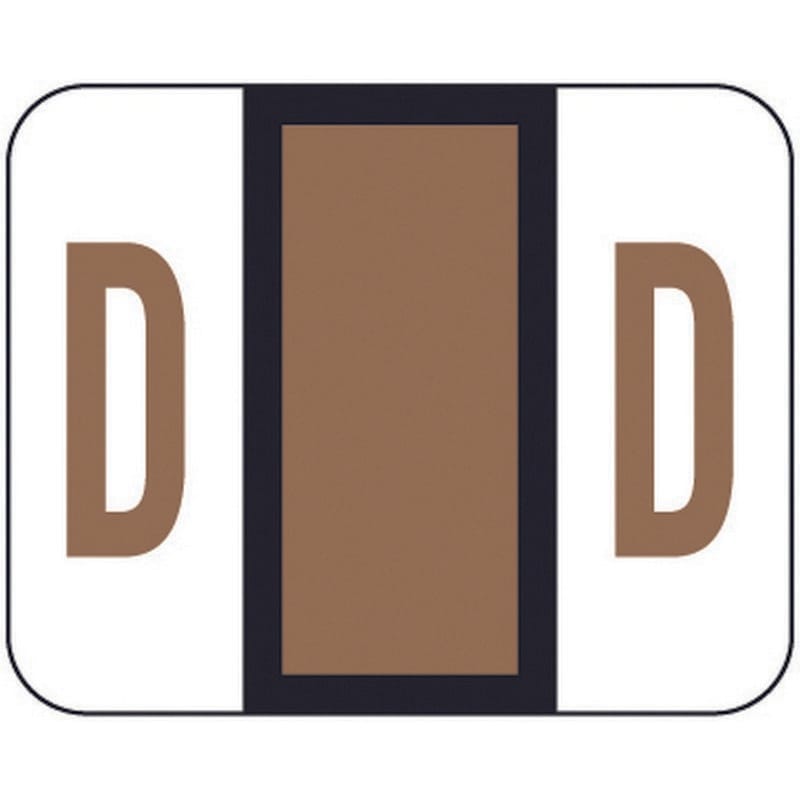 File Doctor FDAV Compatible Alpha Labels "D", Vinyl Stock, 1-1/4" X 1". Rolls of 500