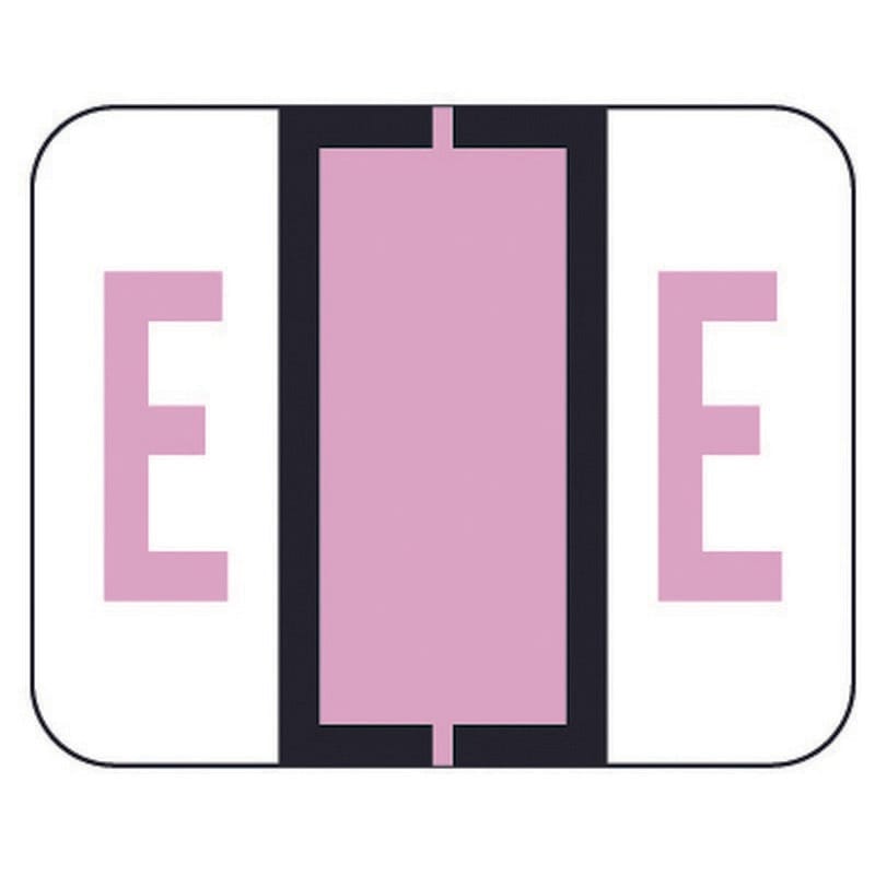 File Doctor FDAV Compatible Alpha Labels "E", Vinyl Stock, 1-1/4" X 1". Rolls of 500