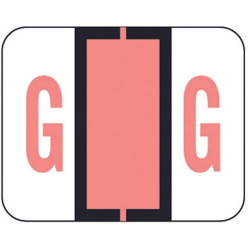 File Doctor FDAV Compatible Alpha Labels "G", Vinyl Stock, 1-1/4" X 1". Rolls of 500