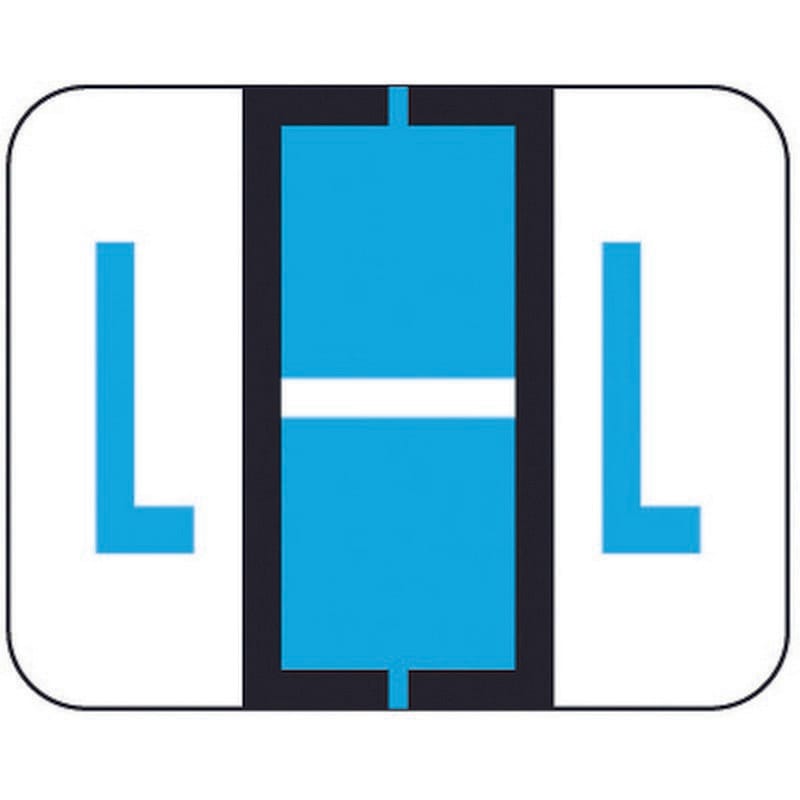File Doctor FDAV Compatible Alpha Labels "L", Vinyl Stock, 1-1/4" X 1". Rolls of 500