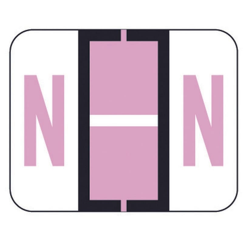 File Doctor FDAV Compatible Alpha Labels "N", Vinyl Stock, 1-1/4" X 1". Rolls of 500