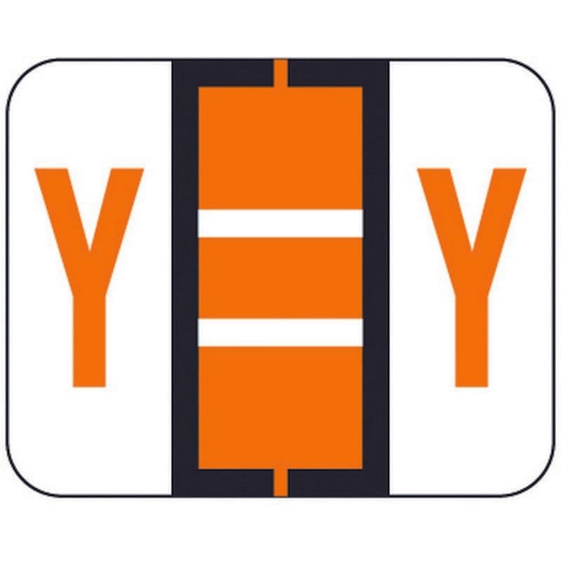File Doctor FDAV Compatible Alpha Labels "Y", Vinyl Stock, 1-1/4" X 1". Rolls of 500