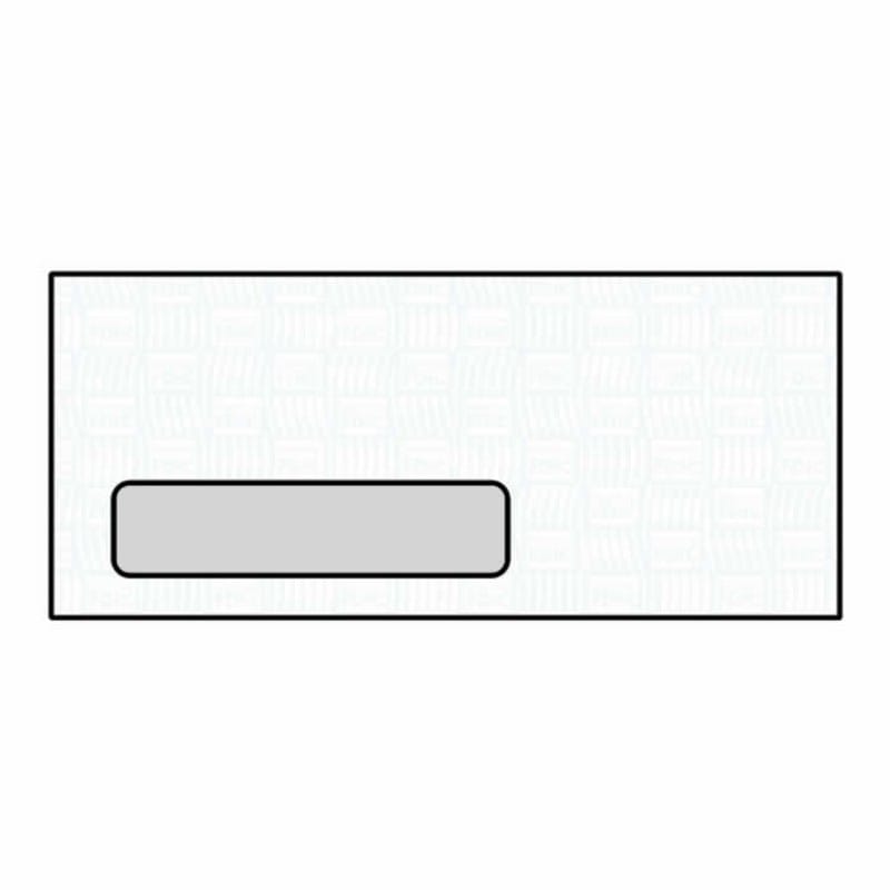 #10 Cellophane Window Envelopes, 4-1/8" x 9-1/2", 24#, White, Diagonal Seam, Blue FDIC Inside Tint (Box of 500) - Image 2