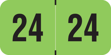 PMA Compatible "24" Yearband Labels, 1-1/2" X 3/4" - 500 per Roll