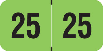 PMA Compatible "25" Yearband Labels, 1-1/2" X 3/4" - 500 per Roll