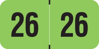 PMA Compatible "26" Yearband Labels, 1-1/2" X 3/4" - 500 per Roll