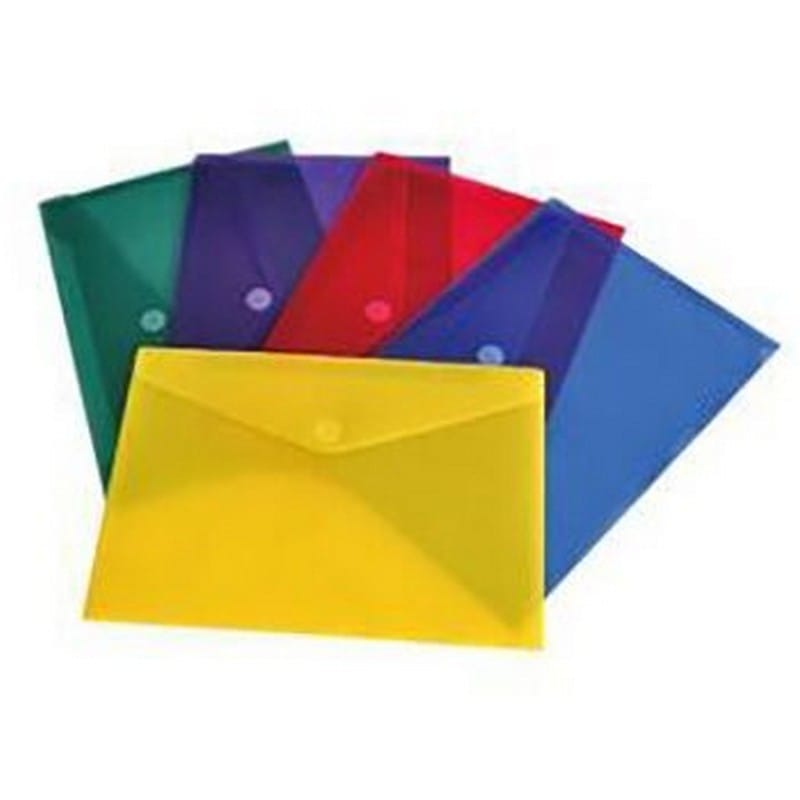 13" x 9-3/8" Velcro Flap Poly Envelopes, Letter - Yellow (Pack of 6)