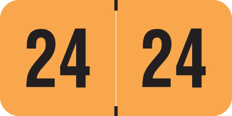 PMA Compatible "24" Yearband Labels, 1-1/2" X 3/4" - 500 per Roll