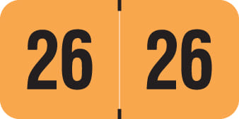 PMA Compatible "26" Yearband Labels, 1-1/2" X 3/4" - 500 per Roll