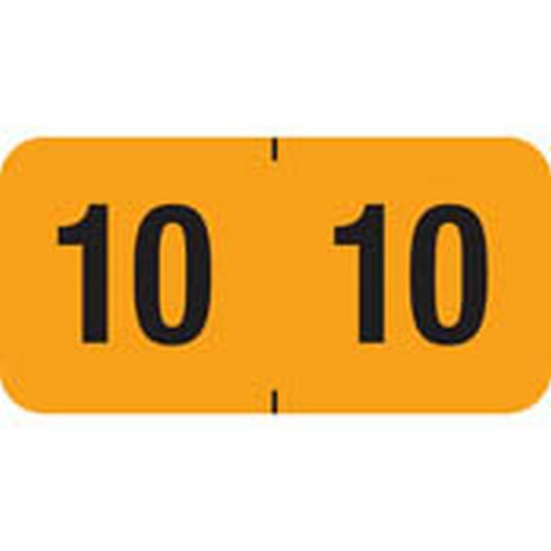 PMA Compatible Yearband Labels, Fluorescent Orange 1-1/2" X 3/4" - 500 per Roll