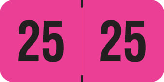PMA Compatible "25" Yearband Labels, 1-1/2" X 3/4" - 500 per Roll
