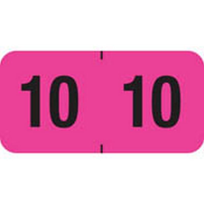 PMA Compatible Yearband Labels, Fluorescent Pink 1-1/2" X 3/4" - 500 per Roll