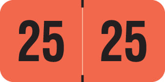 PMA Compatible "25" Yearband Labels, 1-1/2" X 3/4" - 500 per Roll