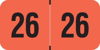 PMA Compatible "26" Yearband Labels, 1-1/2" X 3/4" - 500 per Roll