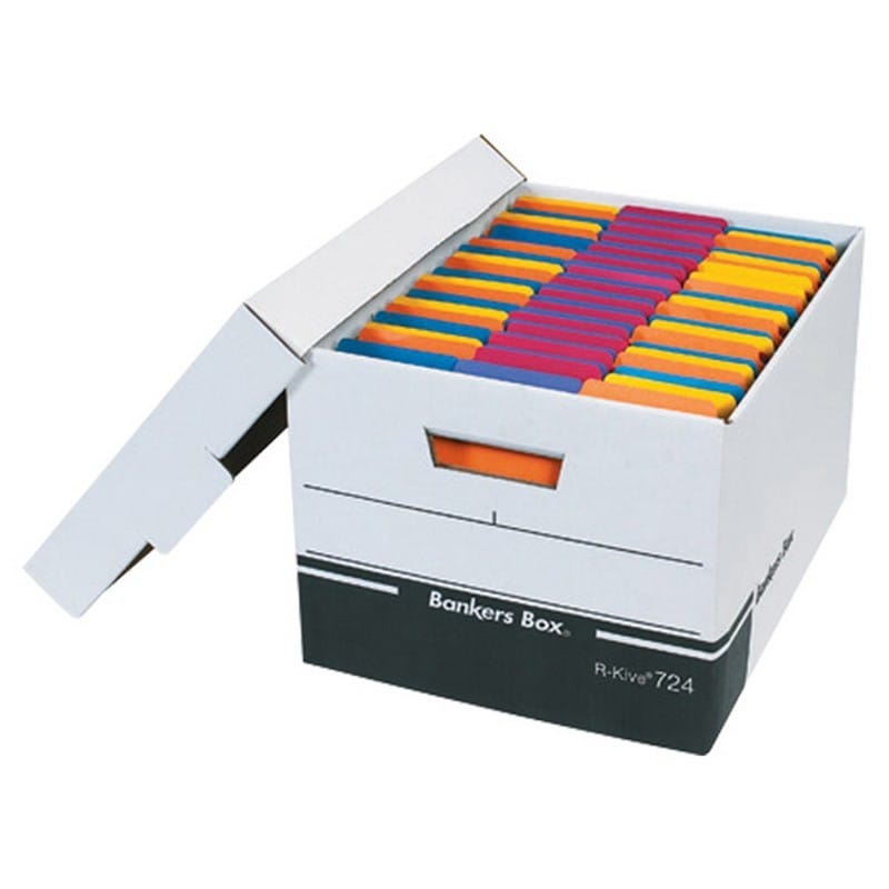 Letter/Legal Premium White/Black File Storage Boxes with Lids (Box of 12) - Image 2