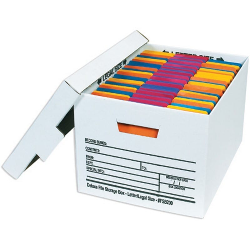 Letter/Legal Deluxe File Storage Boxes with Lids (Box of 12) - Image 2