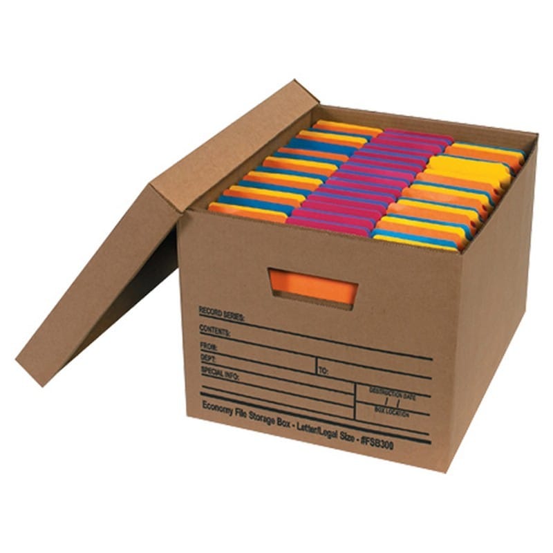 Letter/Legal Economy File Storage Boxes with Lids (Box of 12) - Image 2