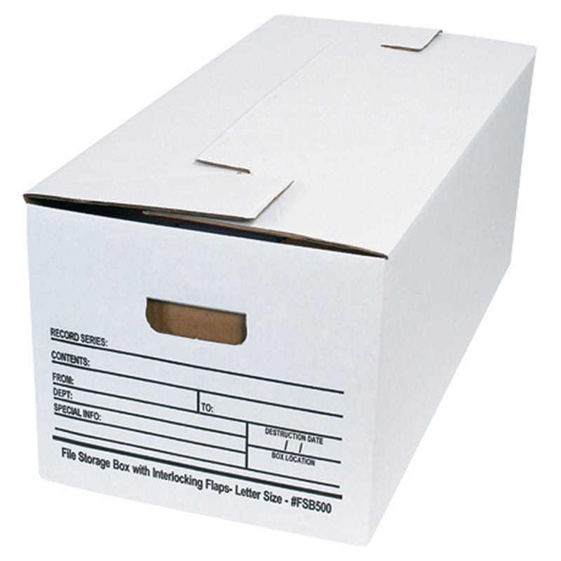 Letter Size Interlocking Flap File Storage Boxes (Box of 12) - Image 2