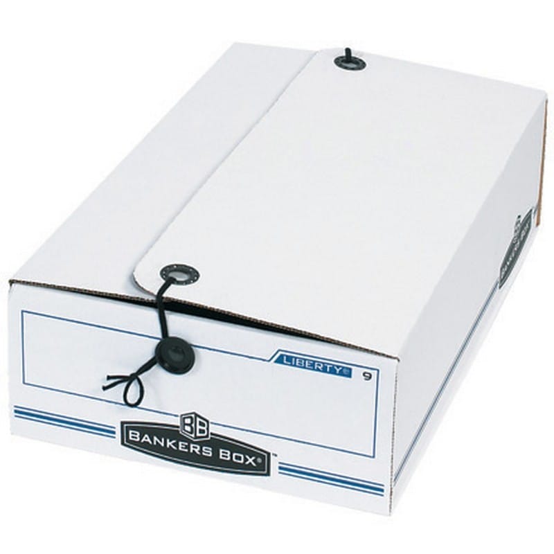 Check Size String & Button Closure File Storage Boxes (Box of 12)