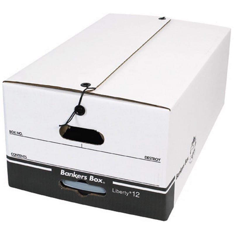Legal Size String & Button Closure File Storage Boxes (Box of 12) - Image 2